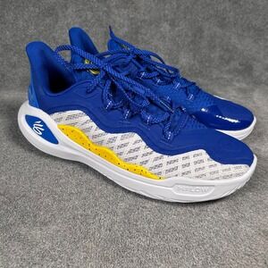 Under Armour Curry 11 Flow Dub Nation Blue Yellow Basketball Shoes Mens 10.5 New